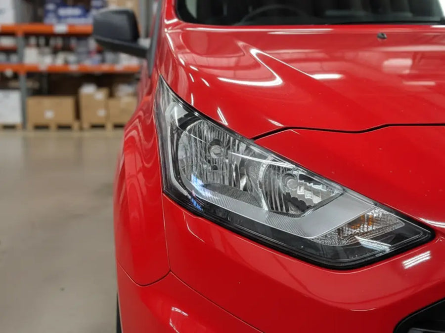 DIY Ford Fiesta wrapped in Gloss HX20000 Ruby Red restyling film HX20186B