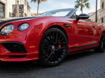 Bentley Continental GT Convertible wrapped in Gloss HX20000 Ruby Red wrap film HX20186B