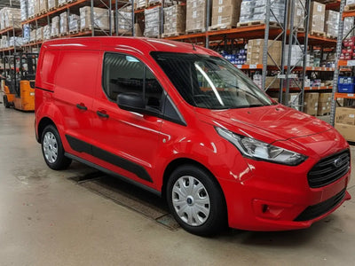 Ford Transit Connect wrapped in Gloss HX20000 Ruby Red wrap film HX20186B