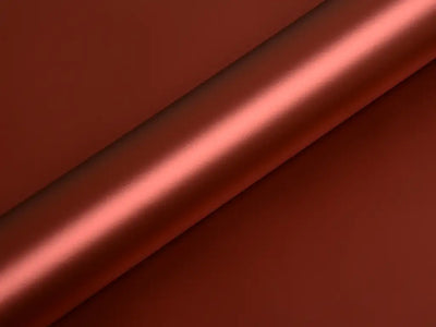Color swatch of Hexis HX20000 Satin Red Aluminum Vinyl Wrap HX20196S