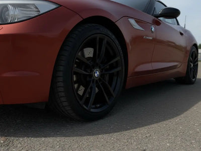 BMW Z4 wrapped in Satin HX20000 Red Aluminum car wrap film HX20196S