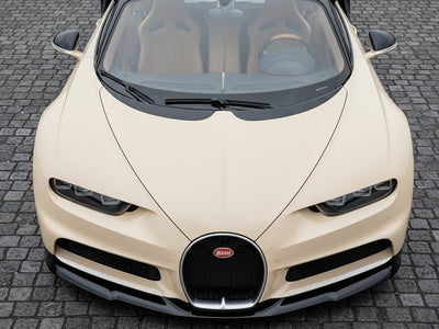 DIY Bugatti Chiron wrapped in Super Gloss HXONE™ Desert Beige wrap film HXONE202