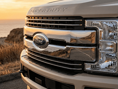 Ford Super Duty wrapped in Hexis Super Gloss HXONE™ Desert Beige car wrap film HXONE202