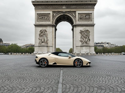 DIY Lamborghini Huracán wrapped in Super Gloss HXONE™ Desert Beige automotive vinyl film HXONE202