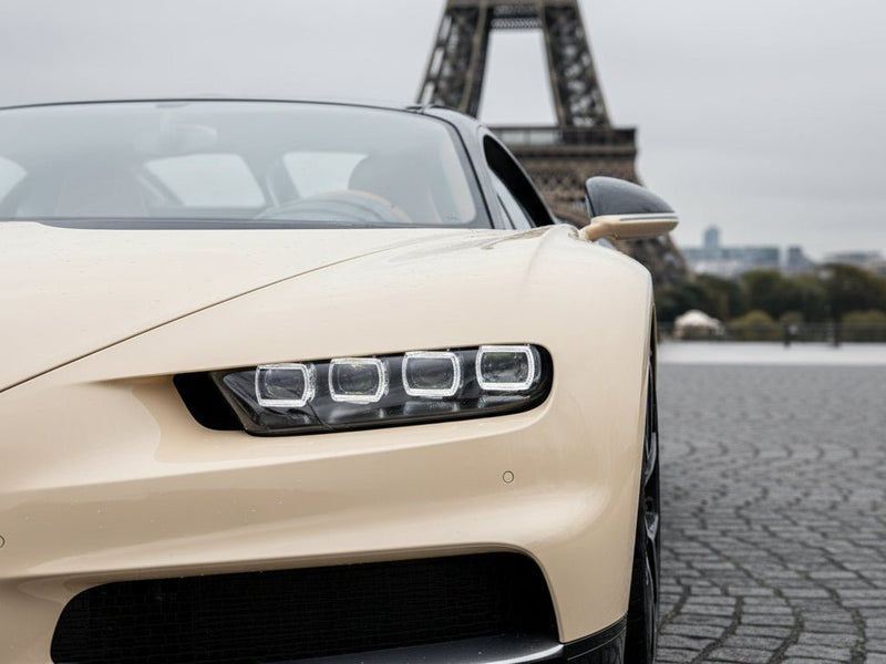 Bugatti Chiron wrapped in Super Gloss HXONE™ Desert Beige wrap film HXONE202