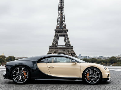 Bugatti Chiron wrapped in Super Gloss HXONE™ Desert Beige car wrap film HXONE202
