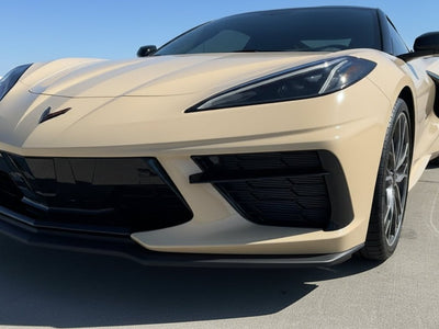 Chevrolet Corvette wrapped in Hexis Super Gloss HXONE™ Desert Beige vinyl wrap HXONE202