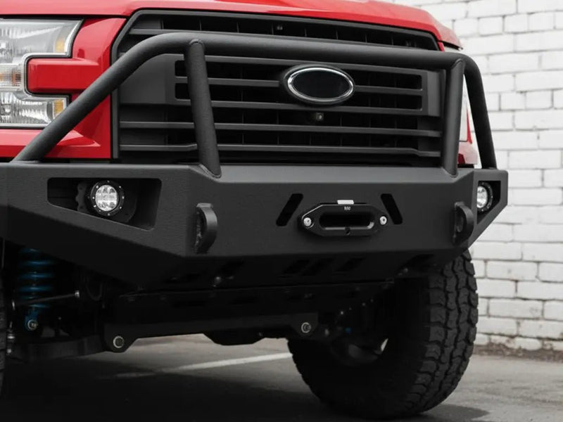 Ford F-150 wrapped in Hexis Gloss HX20000 Cardinal Red restyling film HX20200B