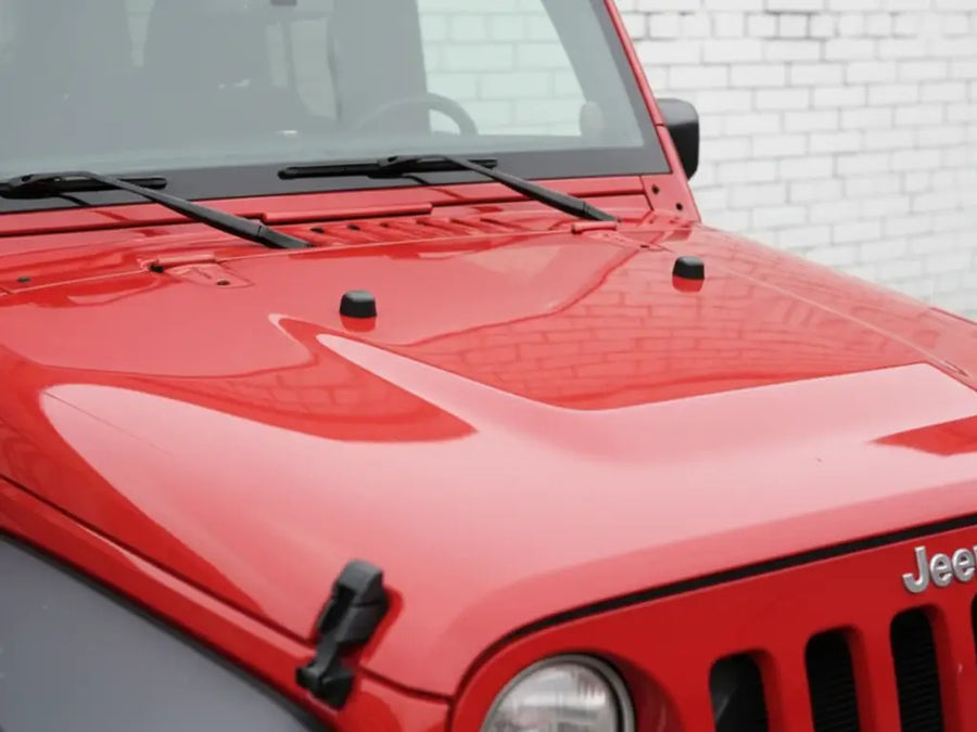 Jeep Wrangler wrapped in Gloss HX20000 Cardinal Red restyling film HX20200B