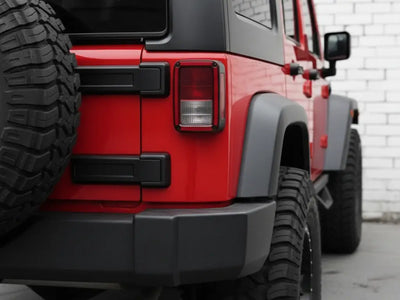 DIY Jeep Wrangler wrapped in Gloss HX20000 Cardinal Red automotive vinyl film HX20200B