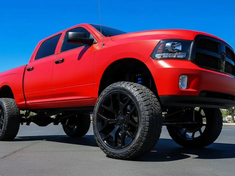 Ram 1500 wrapped in Matte HX20000 Blood Red restyling film HX20200M