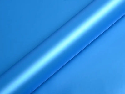 Color swatch of Hexis HX20000 Satin Ara Blue Vinyl Wrap HX20219S