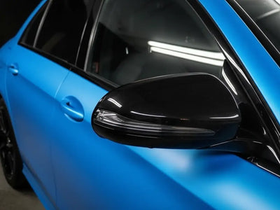 DIY Mercedes-Benz wrapped in Satin HX20000 Ara Blue wrap film HX20219S