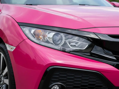 DIY Honda Civic wrapped in Gloss HX20000 Fuchsia automotive vinyl film HX20220B