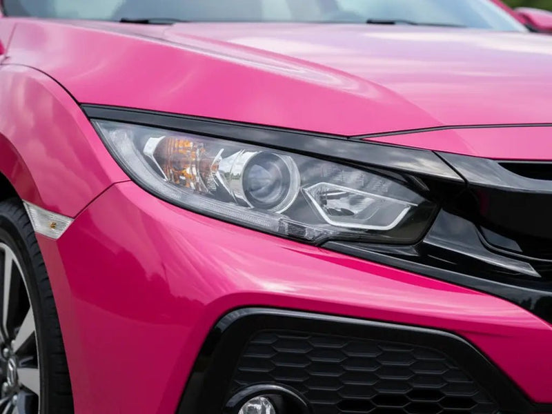 DIY Honda Civic wrapped in Gloss HX20000 Fuchsia automotive vinyl film HX20220B