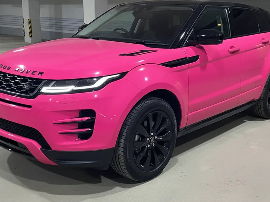 Range Rover Evoque wrapped in Gloss HX20000 Fuchsia wrap film HX20220B