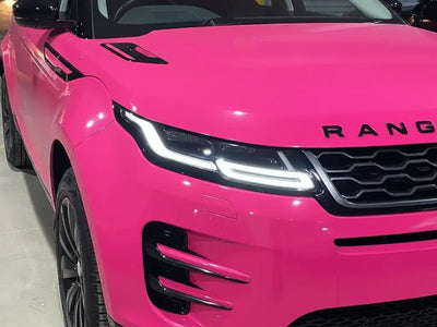 Range Rover Evoque wrapped in Gloss HX20000 Fuchsia vinyl wrap HX20220B