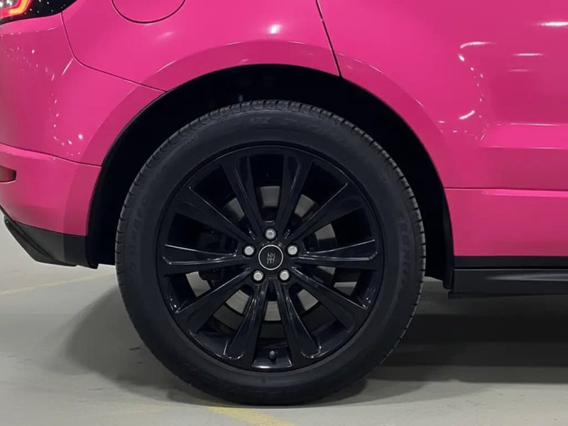 Land Rover Range Rover Evoque wrapped in Hexis Gloss HX20000 Fuchsia vinyl wrap HX20220B