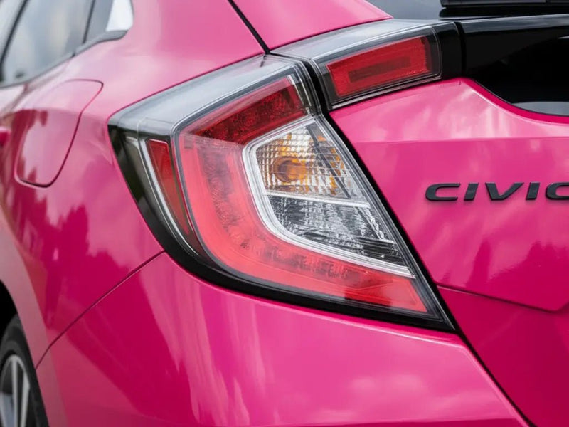 DIY Honda Civic wrapped in Gloss HX20000 Fuchsia restyling film HX20220B