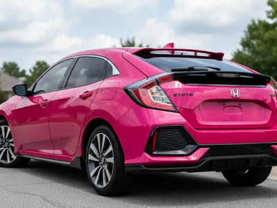 DIY Honda Civic wrapped in Gloss HX20000 Fuchsia wrap film HX20220B