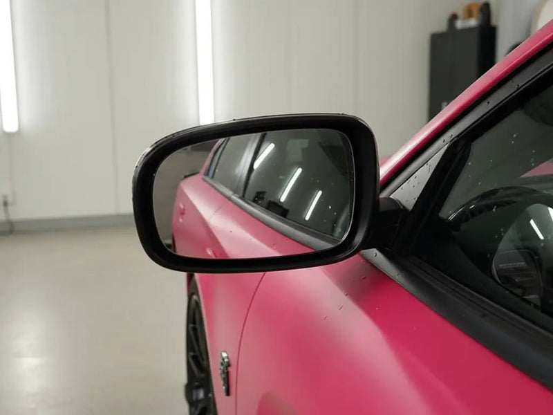 Dodge Charger wrapped in Hexis Matte HX20000 Fuchsia automotive vinyl film HX20220M