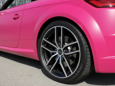 Audi TT wrapped in Hexis Matte HX20000 Fuchsia vinyl wrap HX20220M