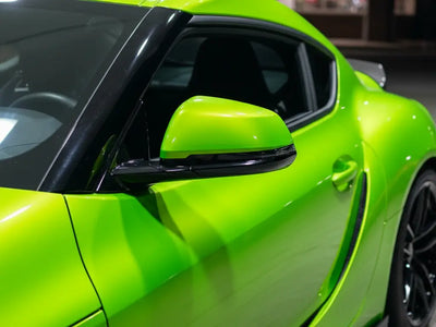DIY Toyota Supra wrapped in Gloss HX20000 Wasabi Green wrap film HX20228B