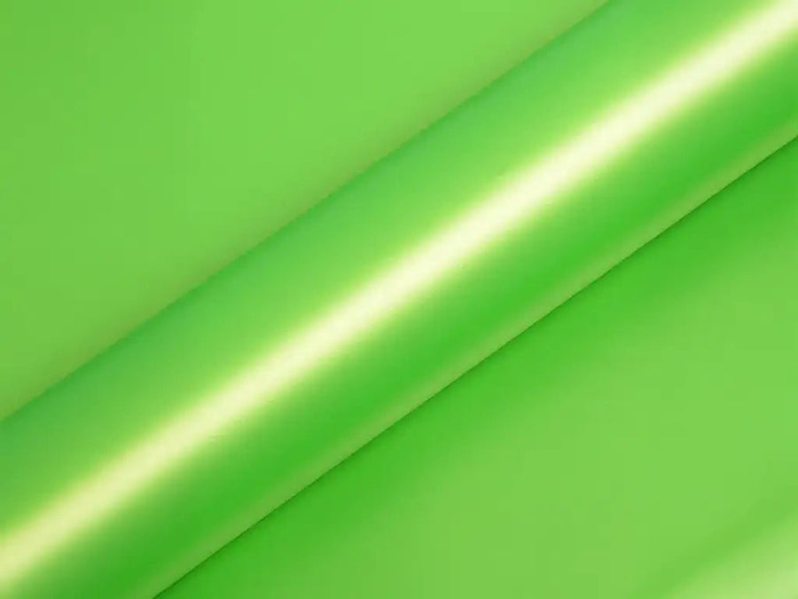 Color swatch of Hexis HX20000 Matte Wasabi Green Vinyl Wrap HX20375M