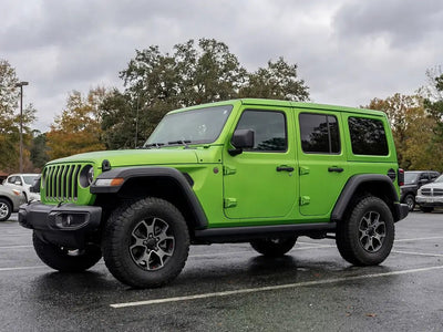 DIY Jeep Wrangler wrapped in Matte HX20000 Wasabi Green car wrap film HX20375M