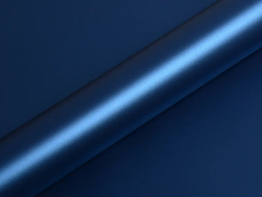 Color swatch of Hexis HX20000 Satin Metallic Celestial Blue Vinyl Wrap HX20236S
