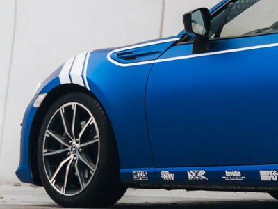 Toyota GR86 wrapped in Satin HX20000 Metallic Celestial Blue wrap film HX20236S