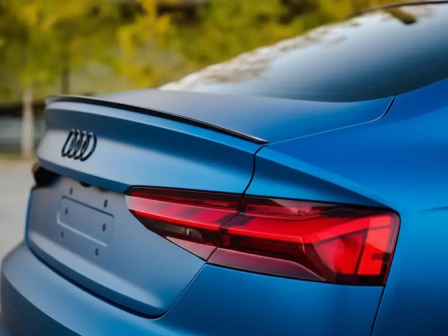 Audi A4 wrapped in Satin HX20000 Metallic Celestial Blue car wrap film HX20236S