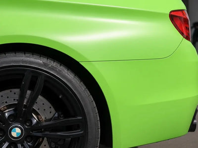 BMW wrapped in Satin HX20000 Acid Green vinyl wrap HX20266S