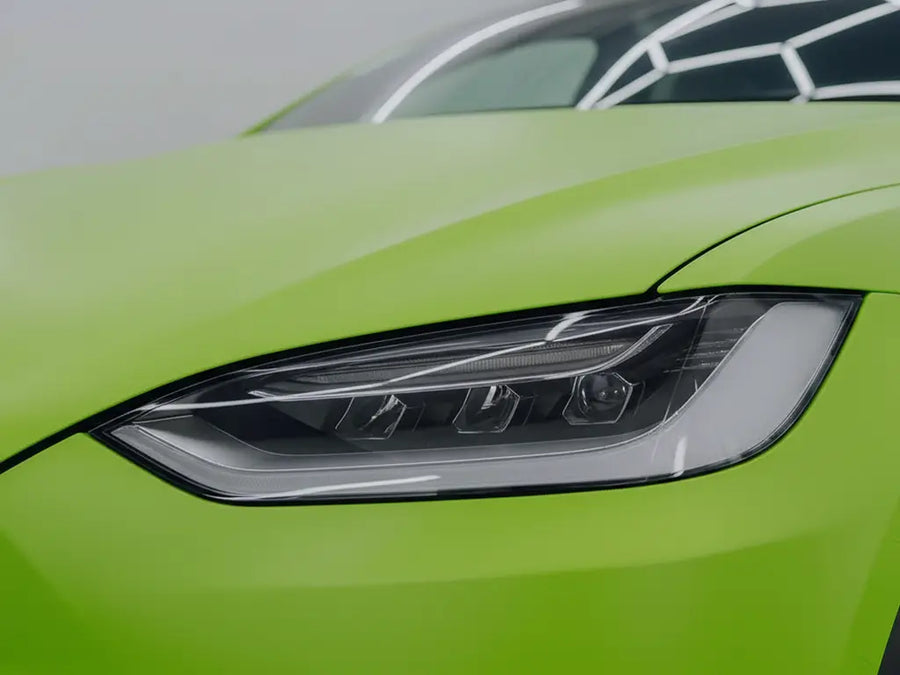 Audi R8 wrapped in Satin HX20000 Acid Green vinyl wrap HX20266S