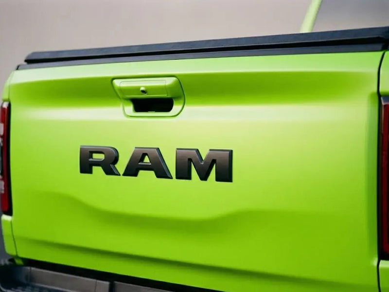RAM wrapped in Satin HX20000 Acid Green vinyl wrap HX20266S