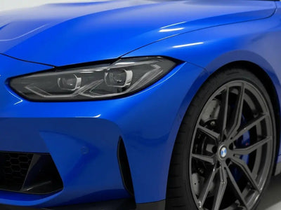 BMW M4 wrapped in Gloss HX20000 Pacific Blue wrap film HX20280B