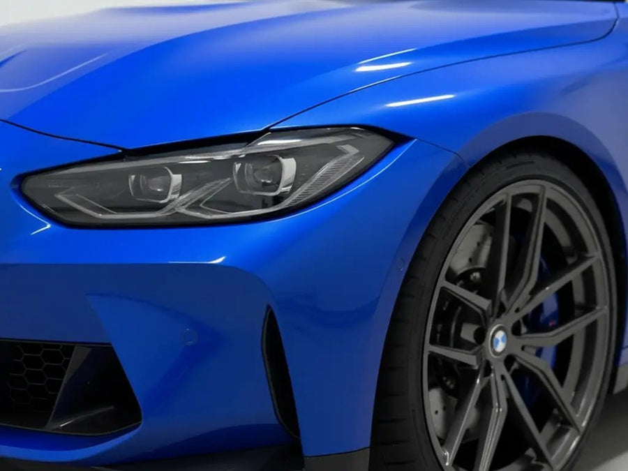 BMW M4 wrapped in Gloss HX20000 Pacific Blue wrap film HX20280B