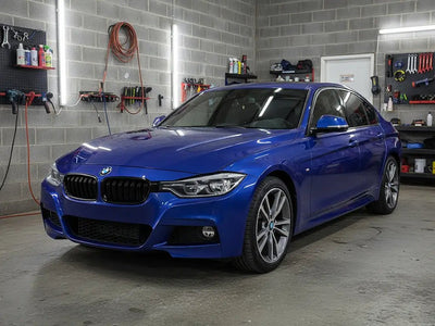 DIY BMW 3 Series wrapped in Gloss HX20000 Night Blue vinyl wrap HX20281B