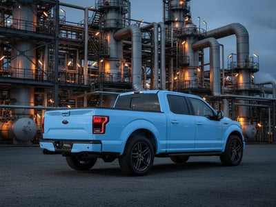 DIY Ford F-150 wrapped in Gloss HX20000 Niagara Blue wrap film HX20284B