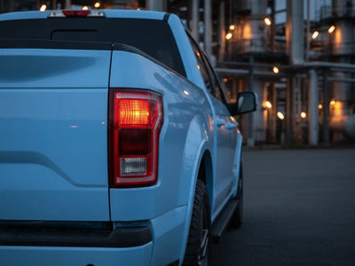 Ford F-150 wrapped in Gloss HX20000 Niagara Blue car wrap film HX20284B detail