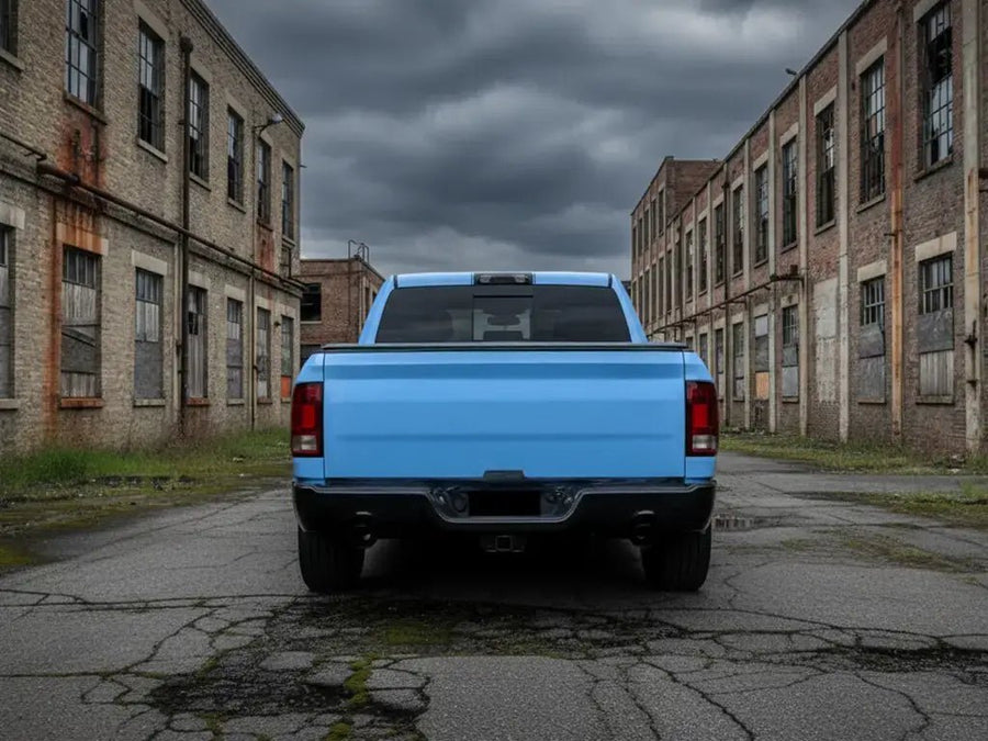 Ram 1500 wrapped in Hexis Gloss HX20000 Niagara Blue automotive vinyl film HX20284B