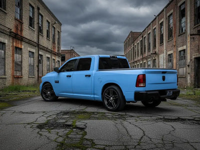 Ram 1500 wrapped in Hexis Gloss HX20000 Niagara Blue car wrap film HX20284B