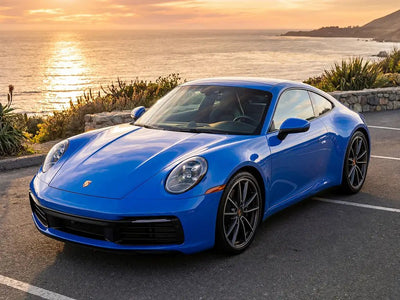 Porsche 911 wrapped in Hexis Gloss HX20000 Intense Blue wrap film HX20293B