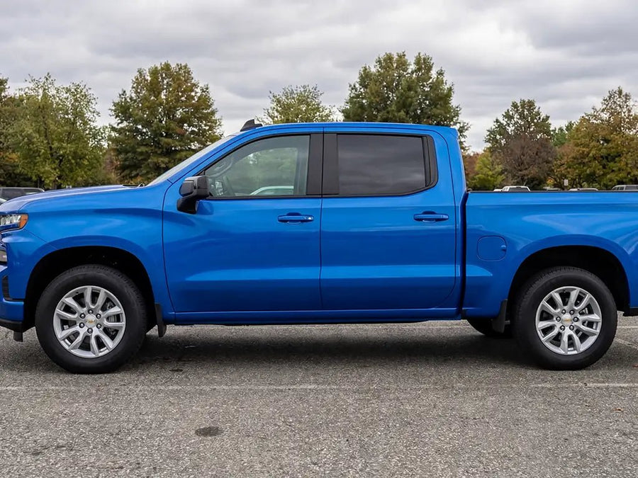 DIY Chevrolet Silverado wrapped in Gloss HX20000 Intense Blue car wrap film HX20293B