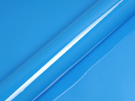 Color swatch of Hexis HX20000 Gloss Montpellier Blue Vinyl Wrap HX20299B