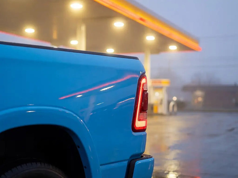 Ram 1500 wrapped in Gloss HX20000 Montpellier Blue automotive vinyl film HX20299B