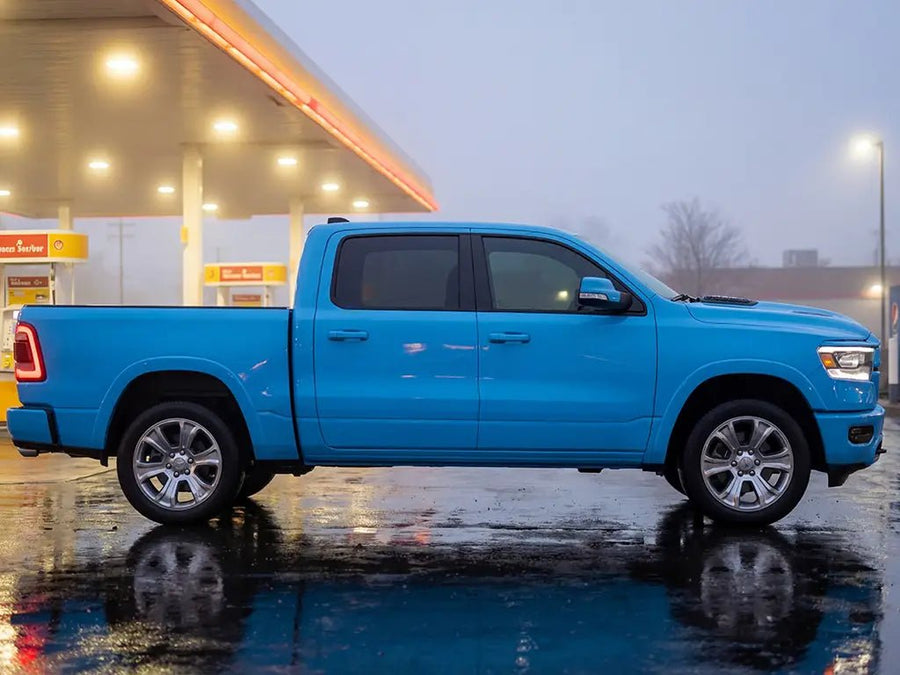 Ram 1500 wrapped in Gloss HX20000 Montpellier Blue vinyl wrap HX20299B