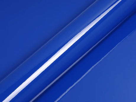 Color swatch of Hexis HX20000 Gloss Sapphire Blue Vinyl Wrap HX20300B