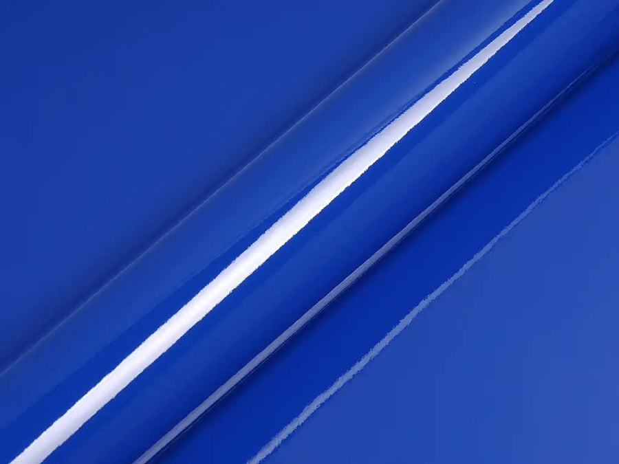 Color swatch of Hexis HX20000 Gloss Sapphire Blue Vinyl Wrap HX20300B