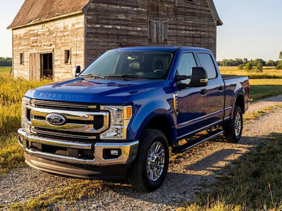 DIY Ford F-250 Super Duty wrapped in Gloss HX20000 Sapphire Blue automotive vinyl film HX20300B